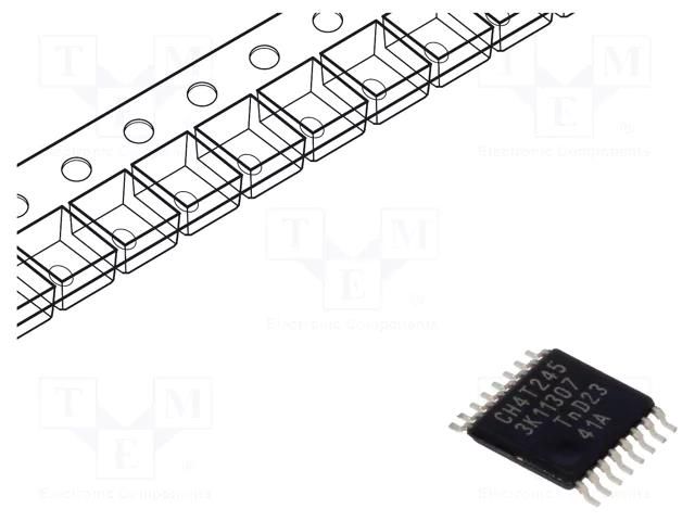 IC: digital; 3-state,4bit,bidirectional,transceiver,translator NEXPERIA 74AVCH4T245PW-Q10J