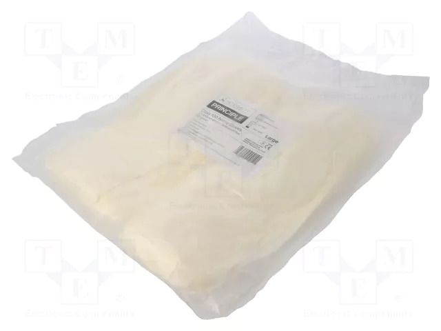 Cleanroom acces: protective gloves; white; nitryl; L; ESD; 50set ANTISTAT ATS-602-0412