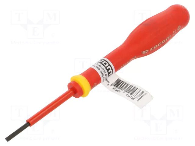 Screwdriver: insulated; slot; 2.5x0.4mm; Blade length: 50mm; 1kVAC FACOM FACOM-AT2.5X50VE