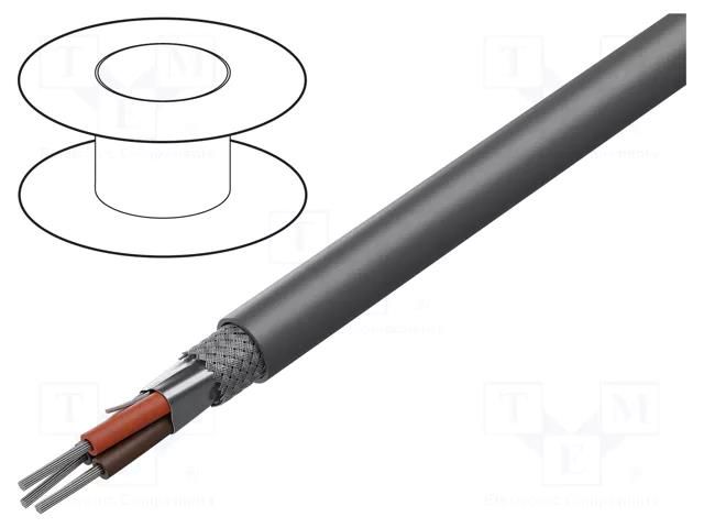 Wire; Xtra Guard® 1; 3x22AWG; PVC; dark grey; 300V; 30.5m; 100ft ALPHA WIRE 5103C-SL005