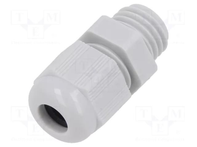 Cable gland; without nut; M12; 1.5; IP68; polyamide; light grey TE Connectivity 1SNG601010R0000