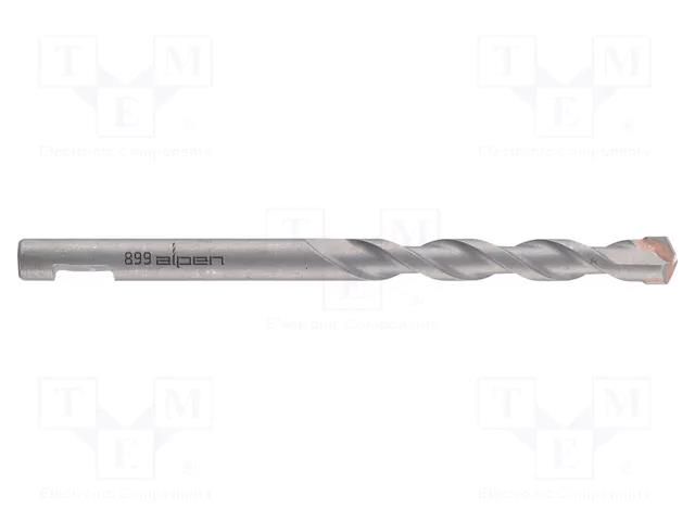Centering drill; Ø: 8mm; L: 110mm; Drill Bit: for concrete ALPEN-MAYKESTAG ALP.89900800100