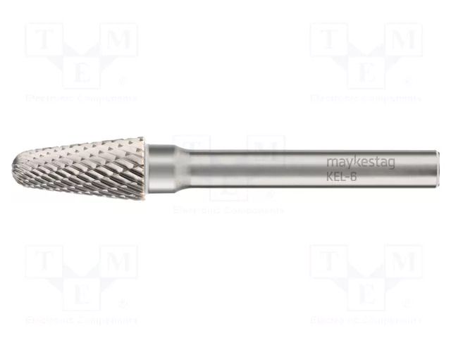 Rotary burr; Ø: 4mm; L: 44mm; metal; Working part len: 14mm; rod 3mm ALPEN-MAYKESTAG ALP.789603104100
