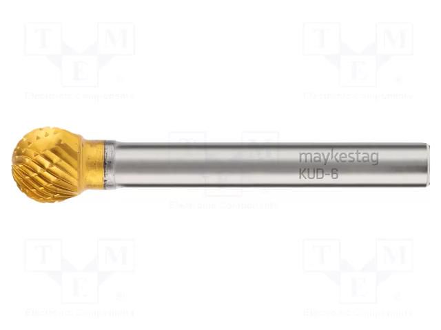 Rotary burr; Ø: 3mm; L: 38mm; metal; Working part len: 2.5mm; 6 TiN ALPEN-MAYKESTAG ALP.787703103100