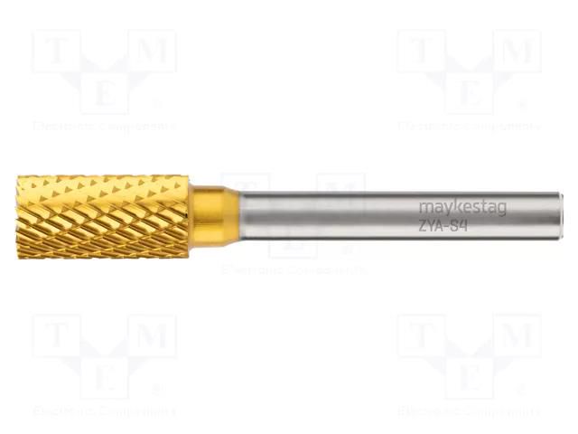 Rotary burr; Ø: 10mm; L: 65mm; metal; Working part len: 20mm; 6 TiN ALPEN-MAYKESTAG ALP.778706110100
