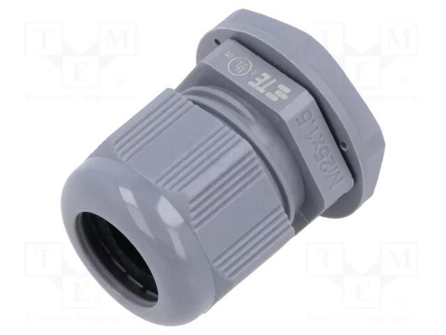 Cable gland; M25; 1.5; IP68; polyamide; grey; Entrelec TE Connectivity 1SNG626059R0000