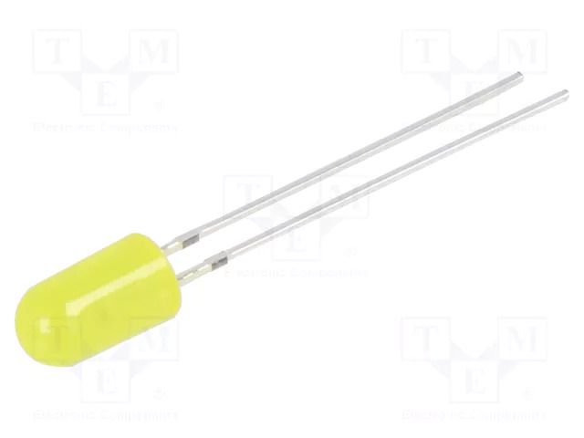 LED; yellow; 4.8mm; blinking; 220÷330mcd; 60°; 3/3.5/5VDC; 20mA OPTOSUPPLY OSY5JS5F64B