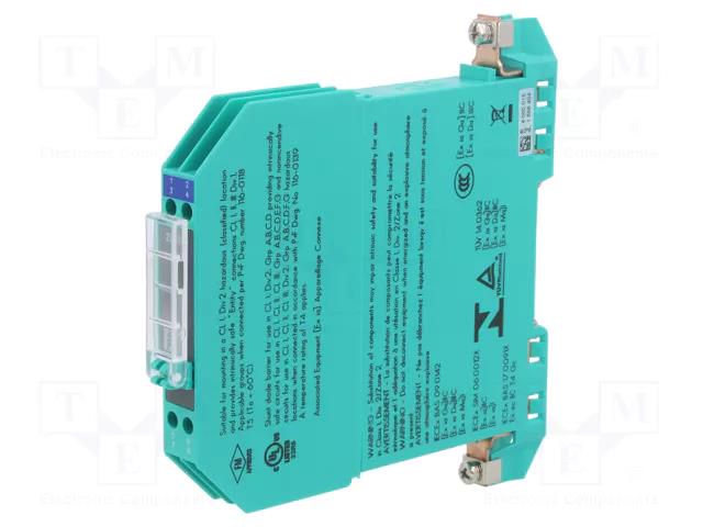 Converter: Zener barrier; for DIN rail mounting; -20÷60°C PEPPERL+FUCHS Z-928