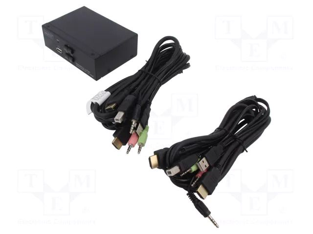 Device: KVM switch; black; HDMI 1.4,USB 2.0 DIGITUS DS-12870