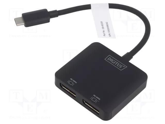 Adapter; DisplayPort 1.4,HDCP 2.2; black DIGITUS DS-45339