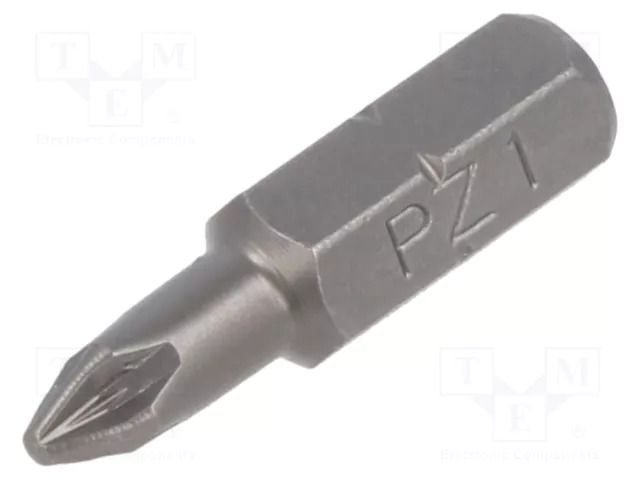 Screwdriver bit; Pozidriv®; PZ1; 1/4"; Overall len: 25mm FELO FL02101010