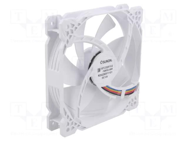 Fan: DC; axial; 12VDC; 120x120x25mm; 100.55m3/h; 31.8dBA; Vapo SUNON MFC0251V2-S99