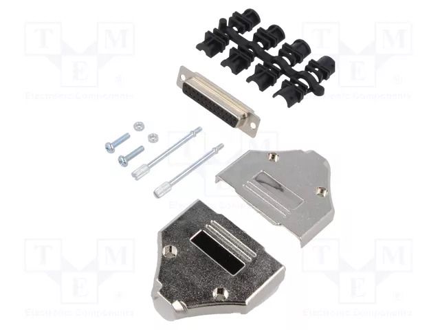 Connector: D-Sub; PIN: 25; plug; female; for cable; straight MH CONNECTORS MHDTPK25-DM25S-K