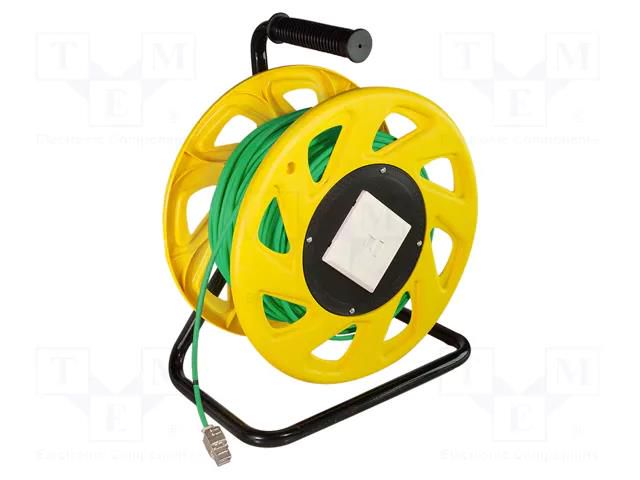 Wire; S/FTP; 7; wire; Cu; PUR; green; 60m; Kit: plastic reel,cable LOGILINK CQ5060S