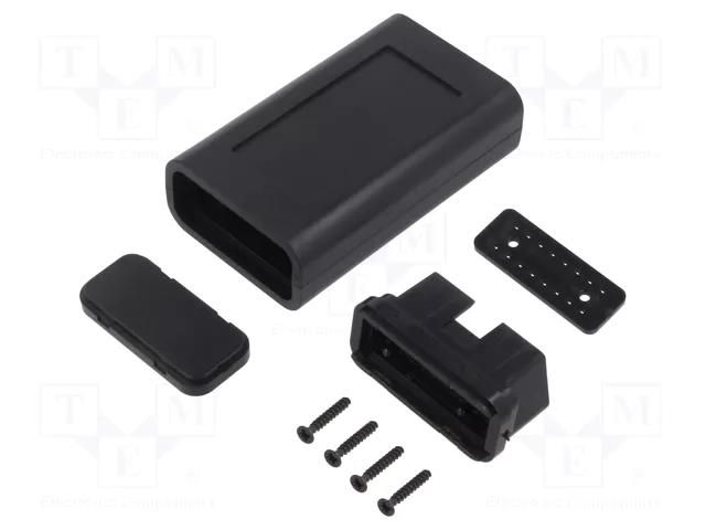 Enclosure: OBD; X: 47.4mm; Y: 94.6mm; Z: 23.45mm; ABS; black KRADEX ZOBD-SET-ABS