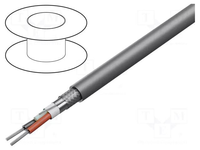 Wire; Xtra Guard® Flex; 2x24AWG; Al foil,tinned copper braid ALPHA WIRE 86202CY-SL005