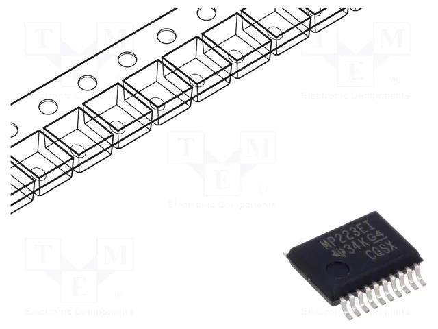 IC: interface; receiver,line driver; RS232; 500kbps; SSOP20; ESD TEXAS INSTRUMENTS MAX3223EIDBR