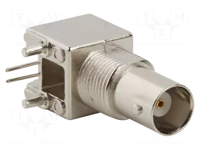 Connector: BNC; socket; female; angled 90°; 50Ω; THT; polypropylene AMPHENOL RF 031-5640
