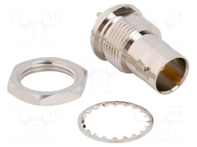 Connector: BNC; socket; female; straight; 75Ω; THT; PTFE; brass AMPHENOL RF 031-70576-12G