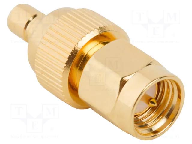 Adapter; SMA male,SMB female; Insulation: PTFE; 50Ω; brass; 4GHz AMPHENOL RF 242144