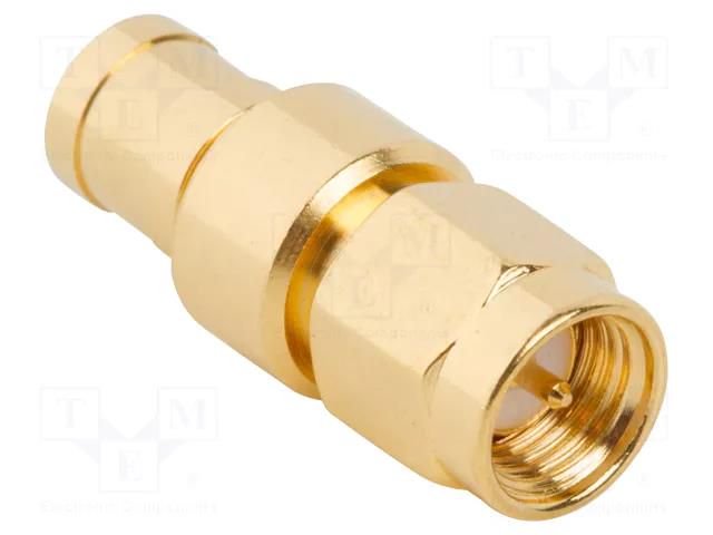 Adapter; SMA male,SMB male; Insulation: PTFE; 50Ω; brass; 4GHz AMPHENOL RF 242146