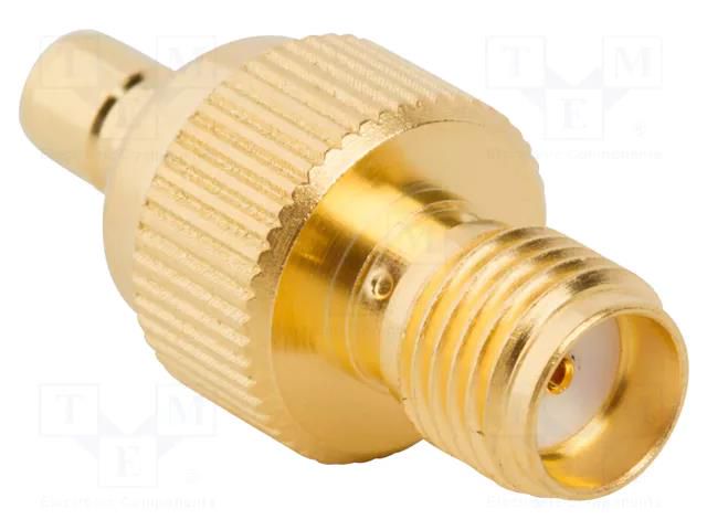 Adapter; SMA female,SMB female; Insulation: PTFE; 50Ω; brass; 4GHz AMPHENOL RF 242147