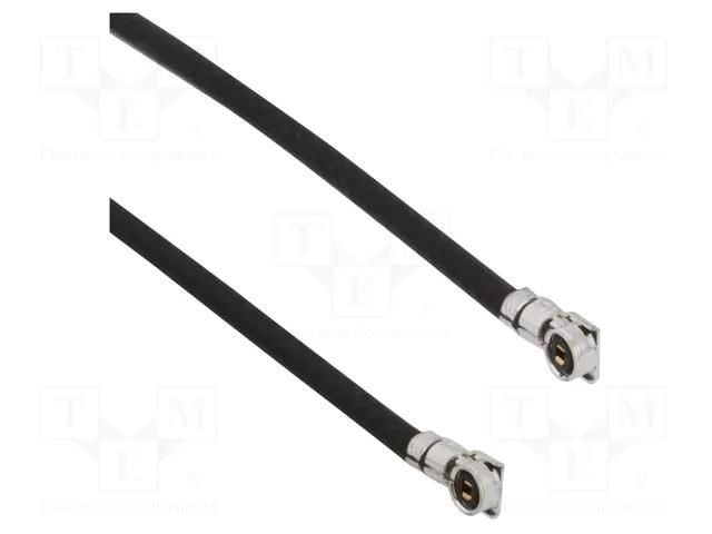 Cable; AMC4 female,both sides; angled; 0.2m AMPHENOL RF U-1PU-113-200B2