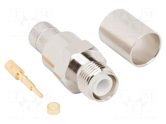 Connector: RP-TNC; plug; male,reverse; straight; 50Ω; for cable AMPHENOL RF 031-6875