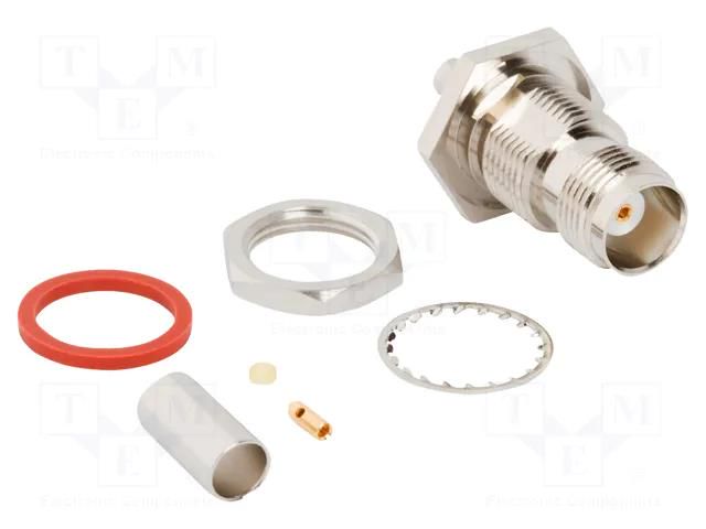 Connector: TNC; socket; female; straight; 50Ω; IP67; gold-plated AMPHENOL RF 031-6922