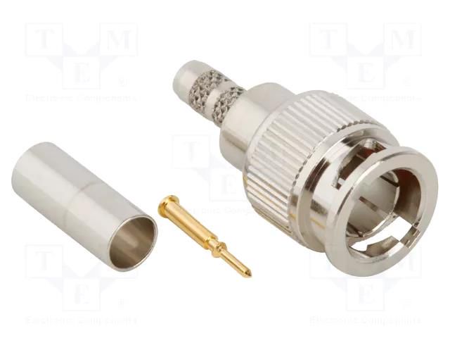 Connector: Mini BNC; plug; male; straight; 75Ω; soldering,crimped AMPHENOL RF 031-70260