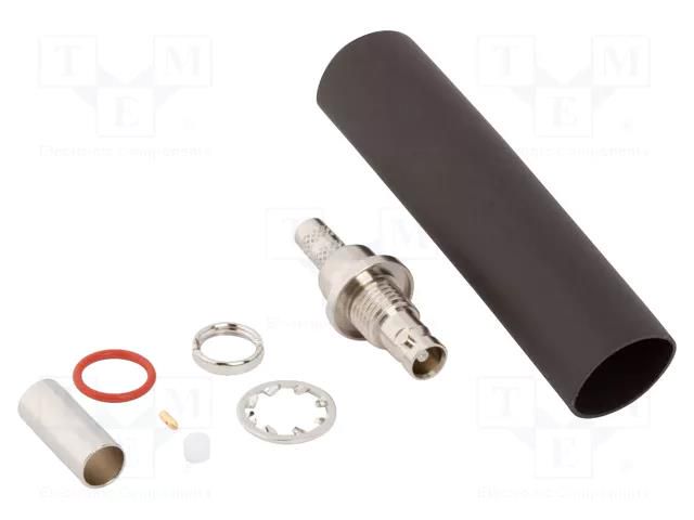 Connector: Micro BNC; socket; female; straight; 75Ω; HD-BNC; PTFE AMPHENOL RF 034-1123-12G