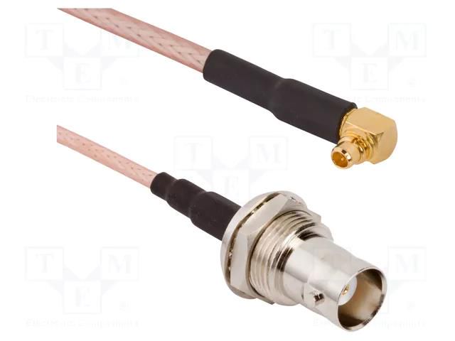 Cable; BNC female,MMCX male; angled,straight; 0.305m; 50Ω AMPHENOL RF 095-850-207-012