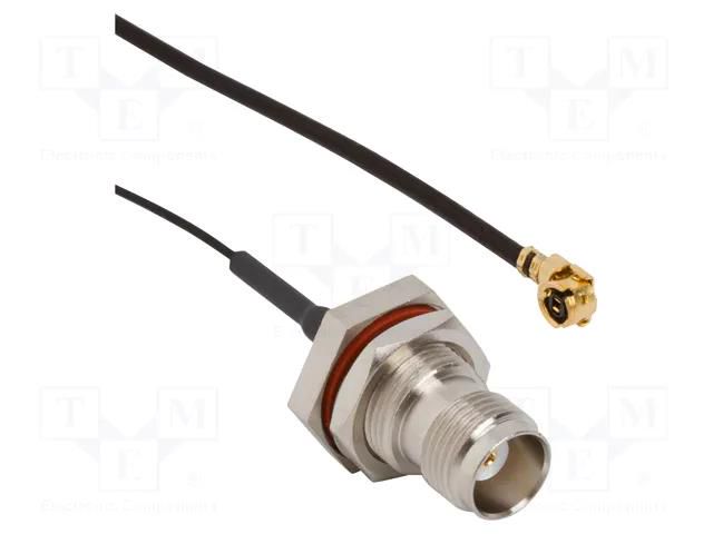 Cable; AMC4 female,TNC female; angled,straight; 0.2m; 50Ω AMPHENOL RF 095-850-286-200