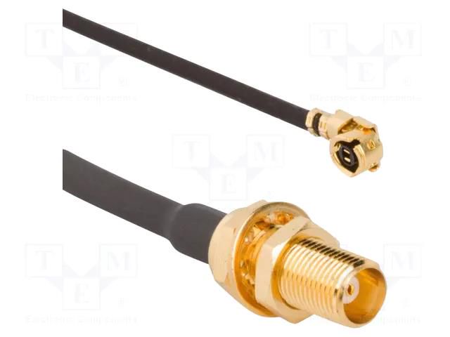 Cable; AMC female,MMCX female; angled,straight; 0.2m AMPHENOL RF 095-900-557-200