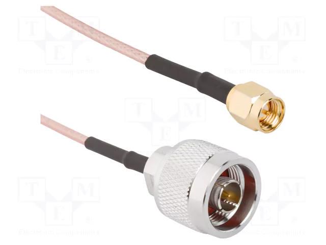 Cable; N male,SMA male; straight; 0.406m; 50Ω AMPHENOL RF 095-902-531-016