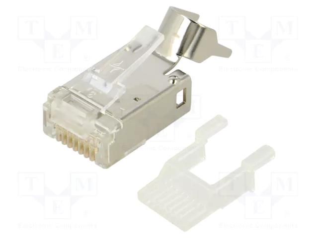 Connector: RJ45; plug; PIN: 8; Cat: 6a; shielded; gold-plated; 8p8c TELEGÄRTNER J00026A0165