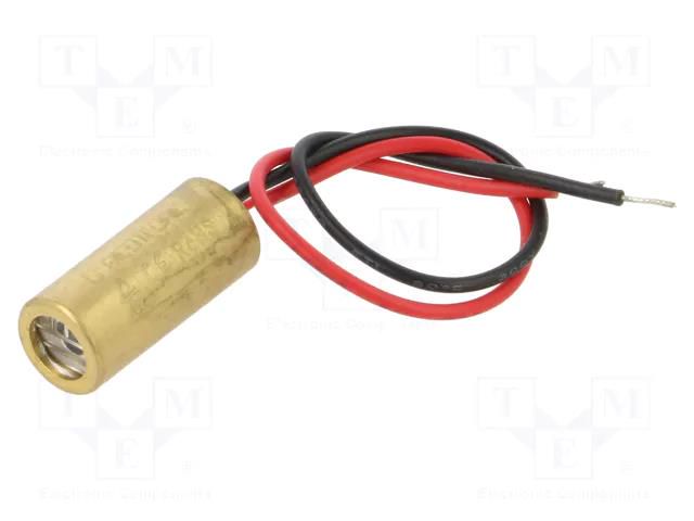 Module: laser; 5mW; red; cross; 650nm; 3÷12VDC; 10÷30mA; 45° PICOTRONIC LFC650-5-12-9X20