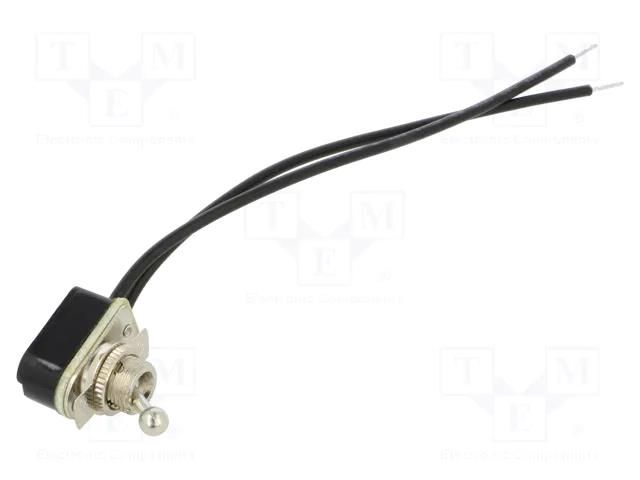 Switch: toggle; Pos: 2; SPST; OFF-ON; 3A/250VAC; Leads: cables; TA CANAL ELECTRONIC TA-01A-A