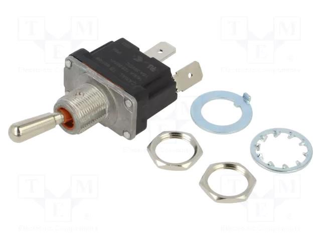 Switch: toggle; Pos: 2; SPST; OFF-ON; 16A/250VAC; 16A/30VDC; TB; IP68 CANAL ELECTRONIC TB2-AB12-1