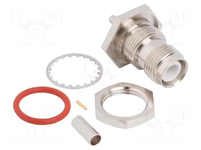 Connector: RP-TNC; socket; male,reverse; straight; 50Ω; crimped AMPHENOL RF 122192-15RP