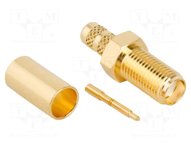 Connector: RP-SMA; plug; male,reverse; straight; 50Ω; for cable AMPHENOL RF 132116RP