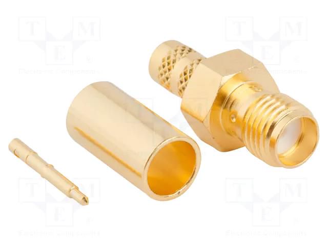 Connector: RP-SMA; plug; male,reverse; straight; 50Ω; for cable AMPHENOL RF 132236RP