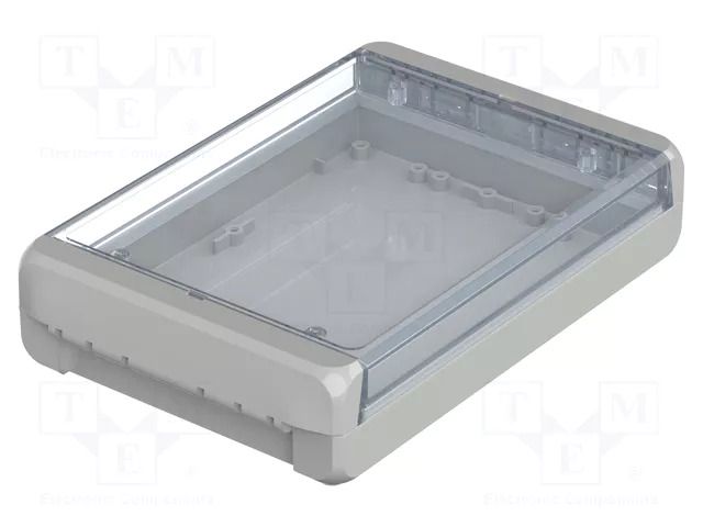 Enclosure: multipurpose; X: 125mm; Y: 191mm; Z: 40mm; BOCUBE; grey BOPLA B181304PC-V0-G7035