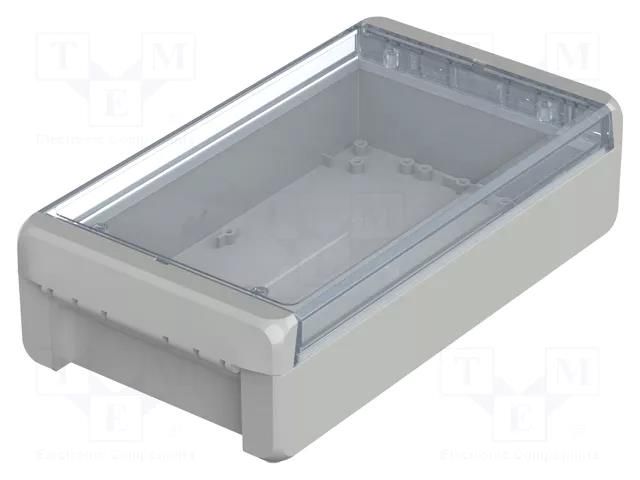 Enclosure: multipurpose; X: 125mm; Y: 231mm; Z: 60mm; BOCUBE; grey BOPLA B221306PC-V0-G7035