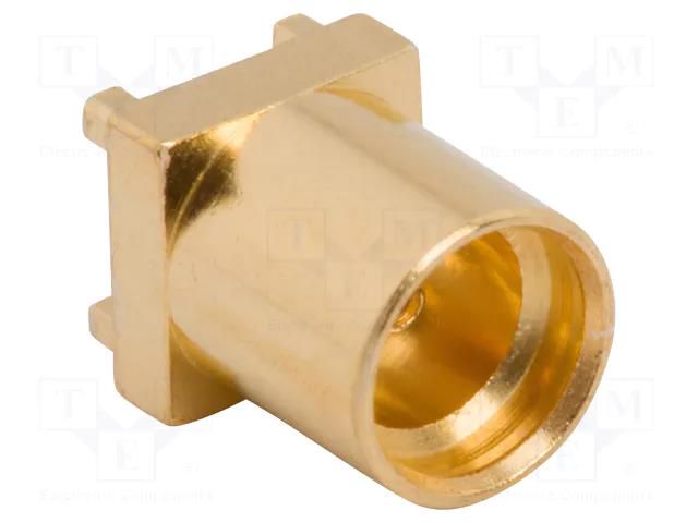 Connector: MMCX; socket; female; straight; 50Ω; SMT; on PCBs; PTFE AMPHENOL RF 262109