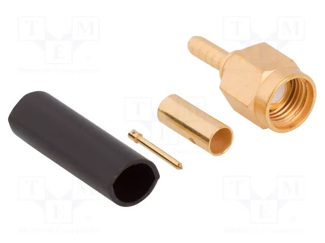 Connector: SMA; plug; male; straight; 50Ω; soldering; for cable AMPHENOL RF 901-9501-3