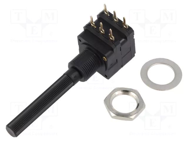 Potentiometer: shaft; 500kΩ; 200mW; THT; 6mm; plastic; stereo; PC-16 PIHER 6PSI-500K