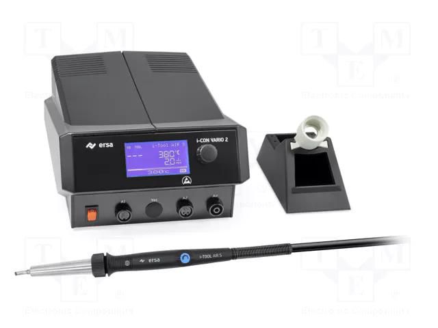 Station: hot air; digital,with knob; 150÷450°C; ESD; 2÷20l/min ERSA ERSA-0ICV2005A