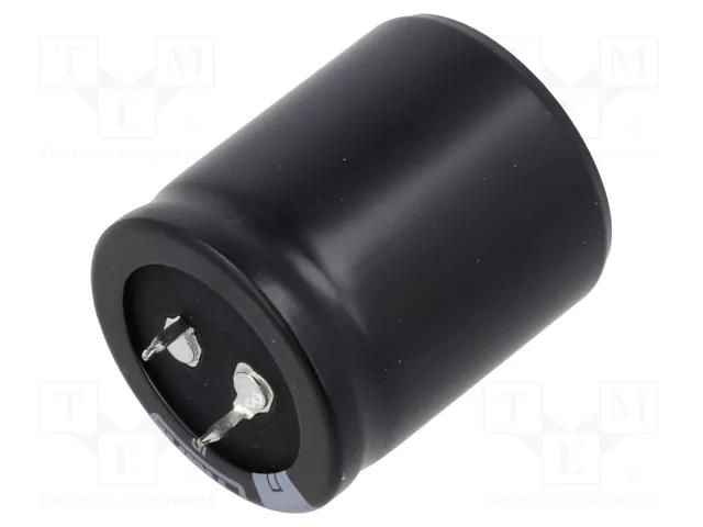 Capacitor: electrolytic; SNAP-IN; 10mF; 50VDC; Ø35x40mm; ±20%; JP CHANGZHOU HUAWEI ELECTRONIC JP1H103MS400S68CE0