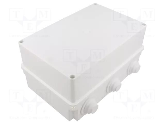 Enclosure: junction box; X: 150mm; Y: 235mm; Z: 115mm; wall mount JONEX JX-PK-11D-WH